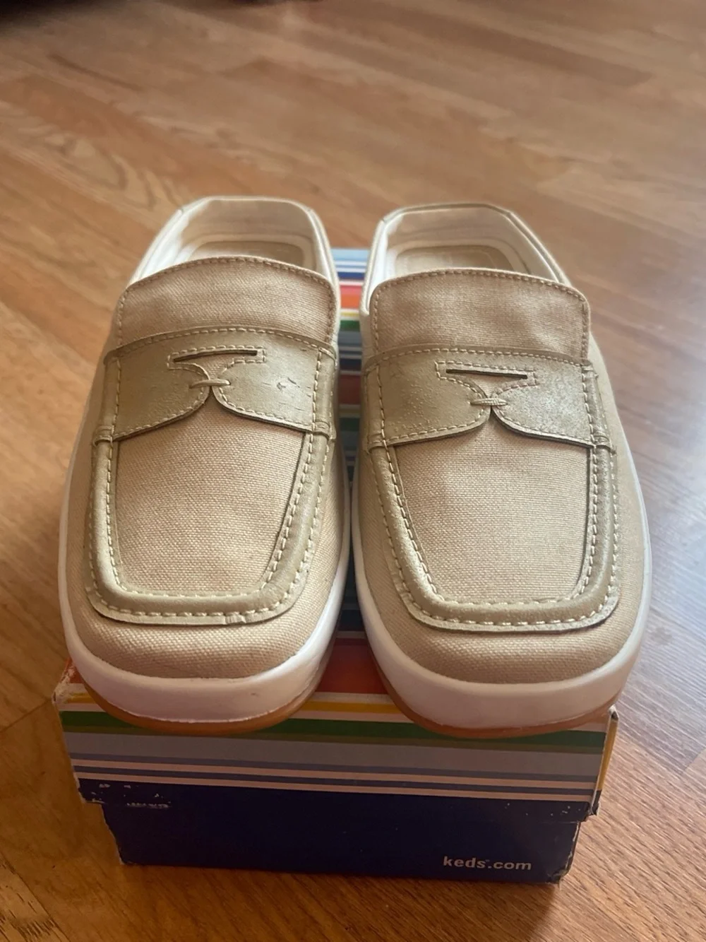 Keds Men’s Slip-On Loafers in Tan Canvas